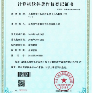 兒童發育行為評估系統(兒心量表-II)軟件著作權